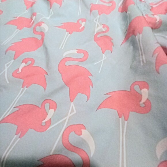 Elysian Supply Company Large Swim Trunks-Flamingo Print-UPF 50 -Novelty-Beach - Picture 5 of 6